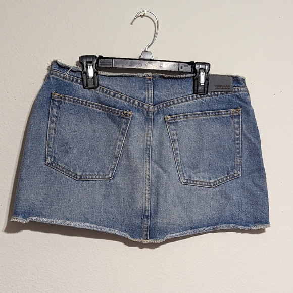 CARMAR Denim Mini skirt W/ Embroidery Bird Detail - Picture 3 of 6